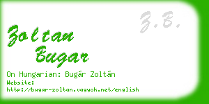 zoltan bugar business card